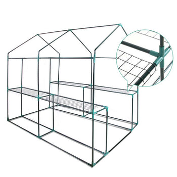 Greenfingers Greenhouse Garden Shed Green House 1.9X1.2M Storage Greenhouses Clear