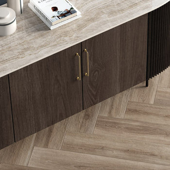 192mm Polished gold Furniture Kitchen Bathroom Cabinet Handles Drawer Bar Handle Pull Knob