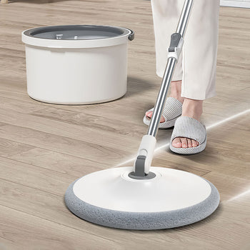 Cleanix Clean Sewage Separation Mop Rotary Hand-Wash-Free Flat Suction Grey White