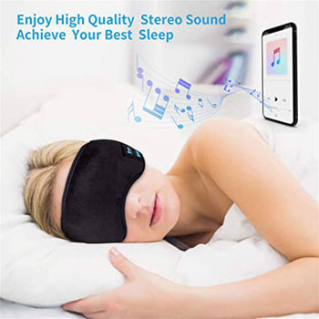 Mobax Wireless Bluetooth 5.0 Stereo Eye Mask Headphones Earphone Sleep Music Mask