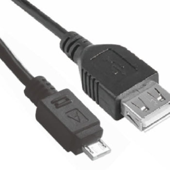ASTROTEK Micro USB Male to USB Female OTG Adapter Converter Cable Black for Windows Samsung Android Tablet & Mobiles