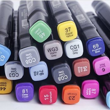 80 Colors Marker Pen Set Dual Headed Graphic Artist Sketch Copic Markers
