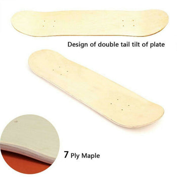 7 Layers Skateboard Deck Wood Maple Double Concave Blank Skate Board DIY