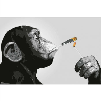 Steez Smoking Chimp Poster