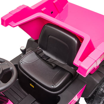 ROVO KIDS Electric Ride On Children's Toy Dump Truck with Bluetooth Music - Pink