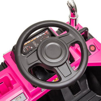 ROVO KIDS Electric Ride On Children's Toy Dump Truck with Bluetooth Music - Pink