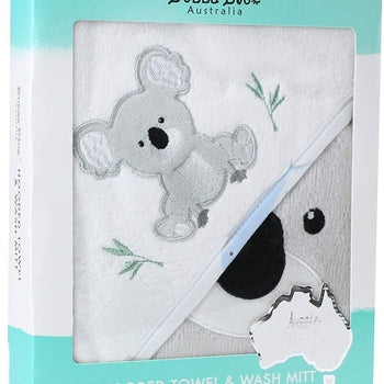 Bubba Blue Koala Hooded Towel & Bath Mit 104550