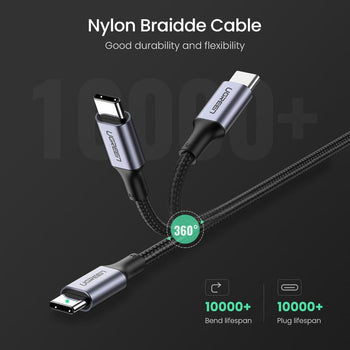 UGREEN Type C 2.0 Male To Type C 2.0 Male 5A Data Cable 1M - 70427