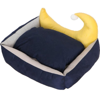 Floofi Pet Bed Moon Design (L Blue)