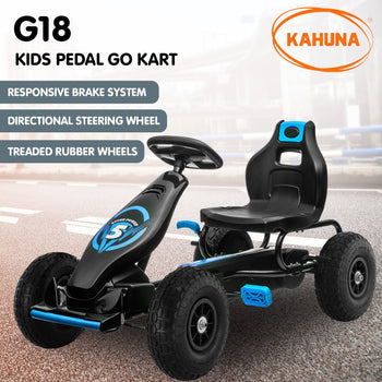 Kahuna G18 Kids Ride On Pedal Go Kart - Blue