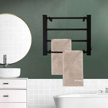 Pronti Heated Towel Rack Electric Bathroom Towel Rails Warmer Ev-60 -black