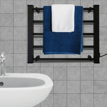 Pronti Heated Towel Rack Electric Bathroom Towel Rails Warmer Ev-90 -black