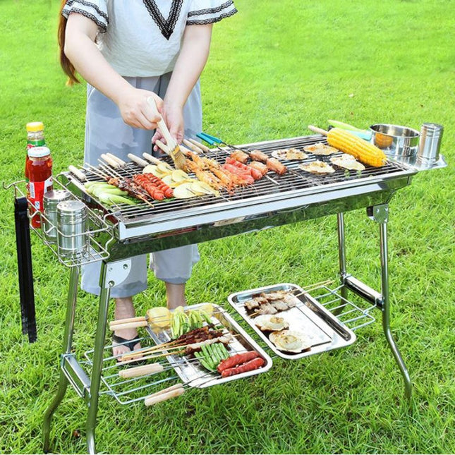 Small Stick Portable Top Plate Teppanyaki Barbecue Griddle Pan Steak Camping Picnic Outdoor, Size: 13X8.5cm, Black