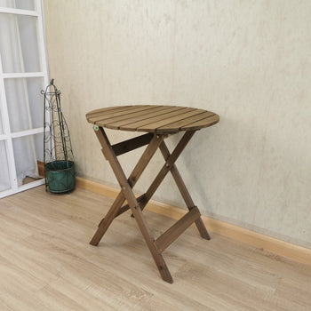 SquareTable Folding Bistro Set Solid Fir Wood Table Garden Outdoor Lounge