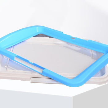 YES4PETS Large Portable Dog Potty Training Tray Pet Puppy Toilet Trays Loo Pad Mat Blue