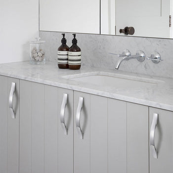 128mm Brushed Silver Furniture Kitchen Bathroom Cabinet Handles Drawer Bar Handle Pull Knob
