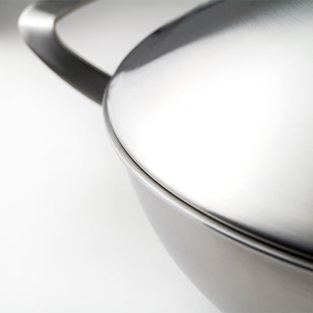 Professional 12 Inch 32cm Three-Layer 304Stainless Steel Chef's Pan Wok with Lid
