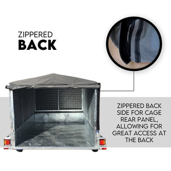6X4 TRAILER CAGE CANVAS COVER (600mm) Heavy Duty Canvas Best Quality Waterproof