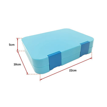 Bento Lunch Box Kids Leakproof Food Container School Picnic - Blue