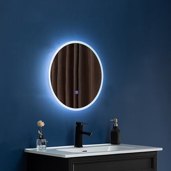 80cm LED Wall Mirror Bathroom Mirrors Light Decor Round