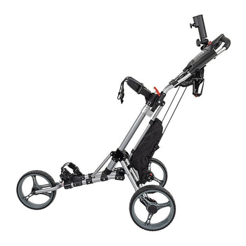 Golf Club Trolley Cart Compact Foldable 3 Wheel