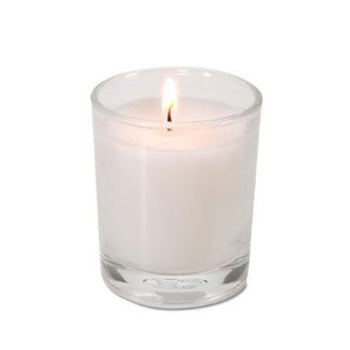 White Wax Clear Glass Holder Votive Candle - Wedding Event Centrepiece Table Decoration